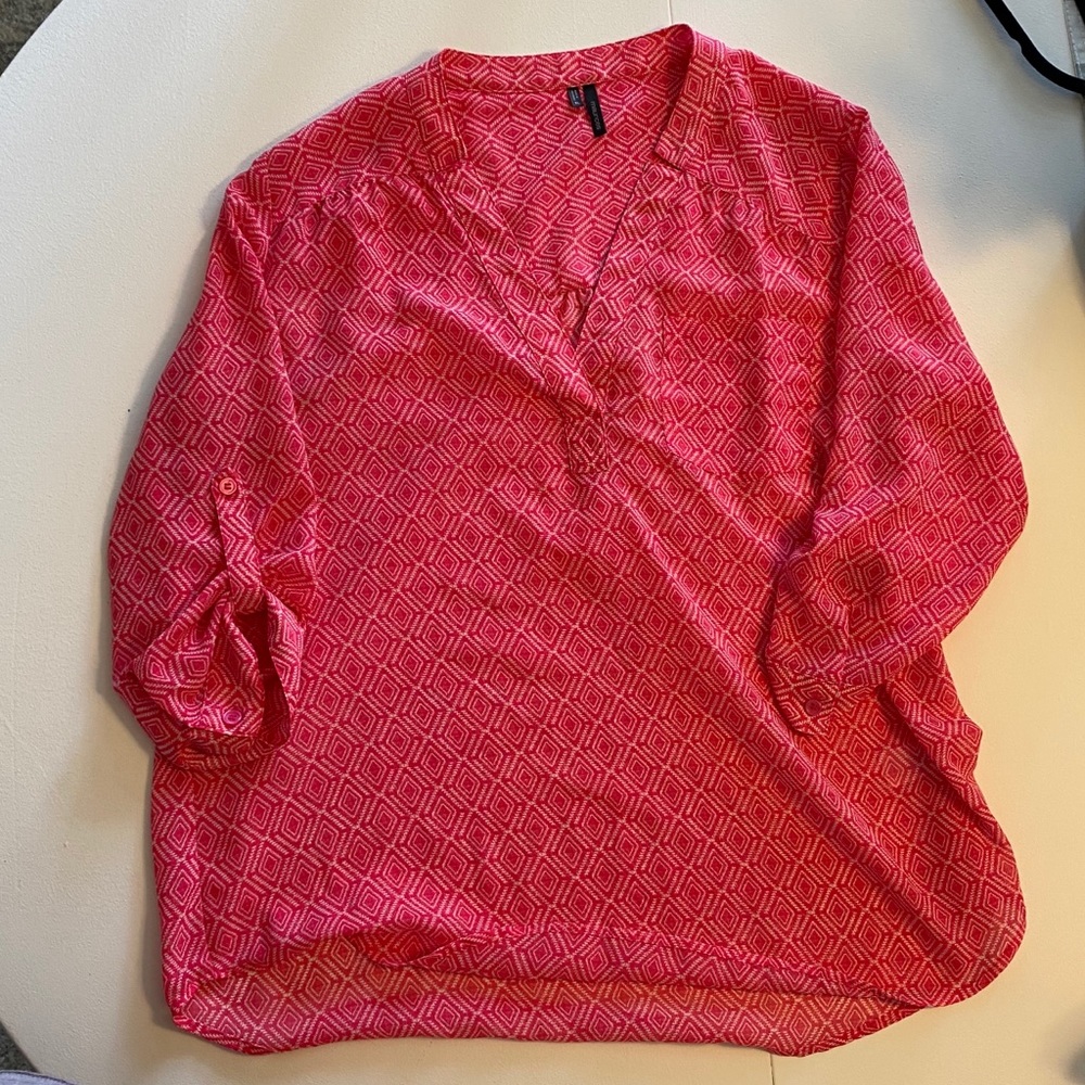 Electric Pink 3/4 Sleeve Maurice’s Perfect Blouse